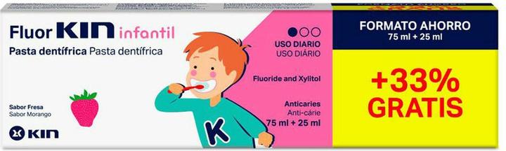 Produktbild KIN FLUORKIN Children's Toothpaste Strawberry 75ml (75 ml)