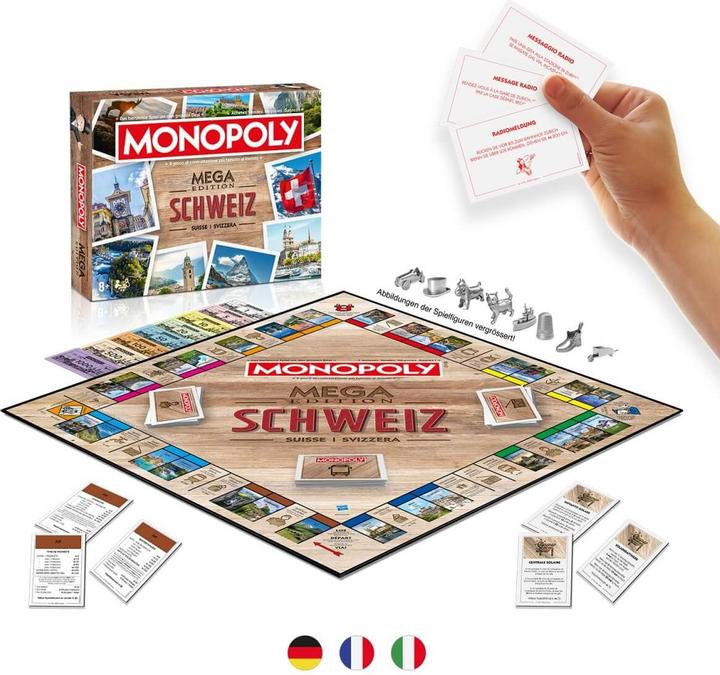 Actual product image Unique MEGA Monopoly Schweiz/Suiss/Svizzera (French, Italian, German)
