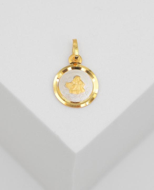 Immagine prodotto Muau Ciondolo angelo custode oro giallo 750, 16x10mm (Oro giallo 750/18 carati)