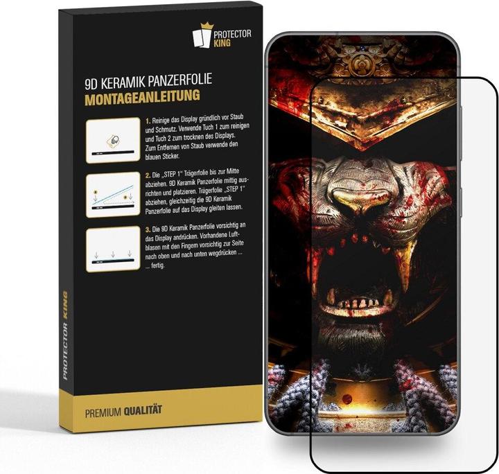 Actual product image Protectorking 3x Ceramic-Glass Full Cover HD Klar (3 Piece, Samsung Galaxy S20 FE)