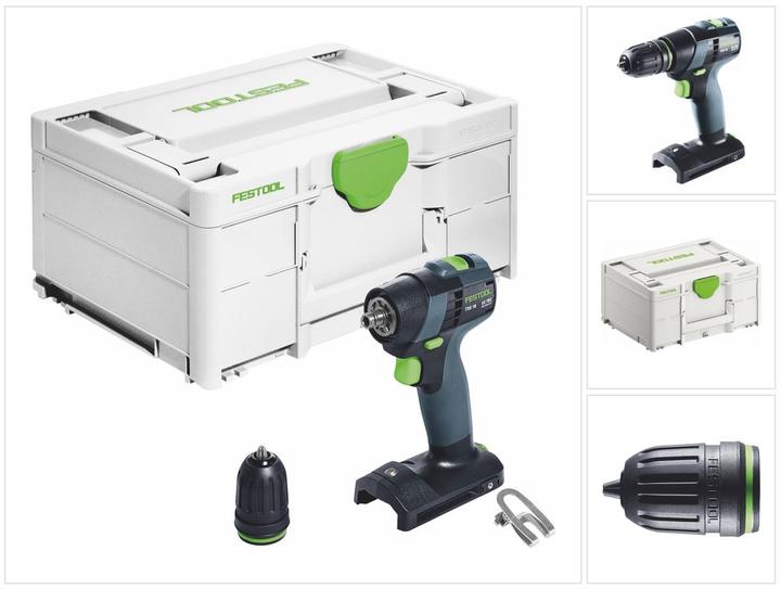Festool Cordless drill driver TXS 18 Basic (Rechargeable battery operated)