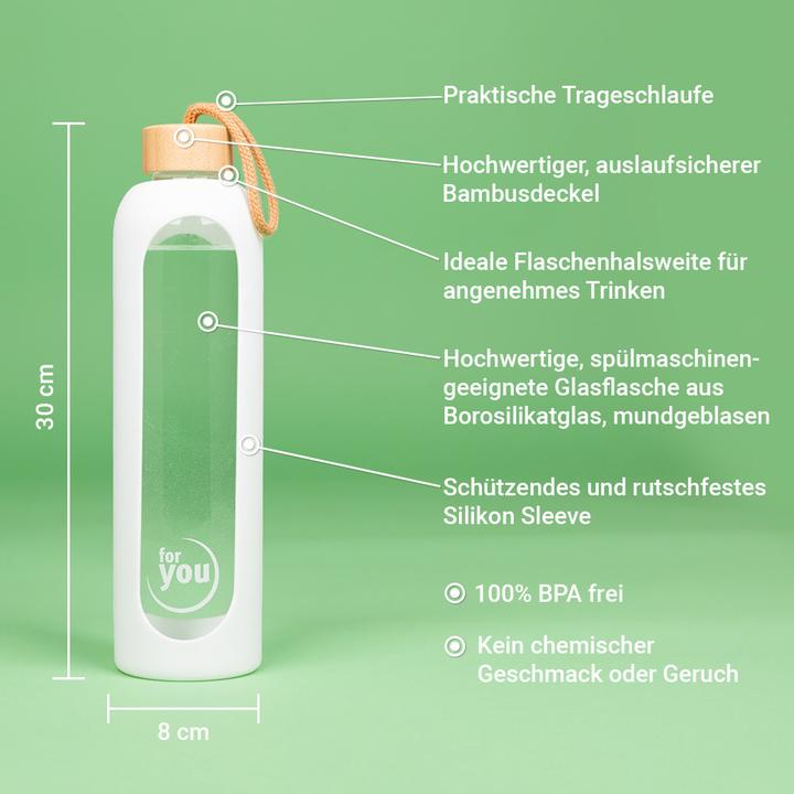 Produktbild For You Nachhaltige Trinkflasche | 1000 ml | Snow White (1 l)