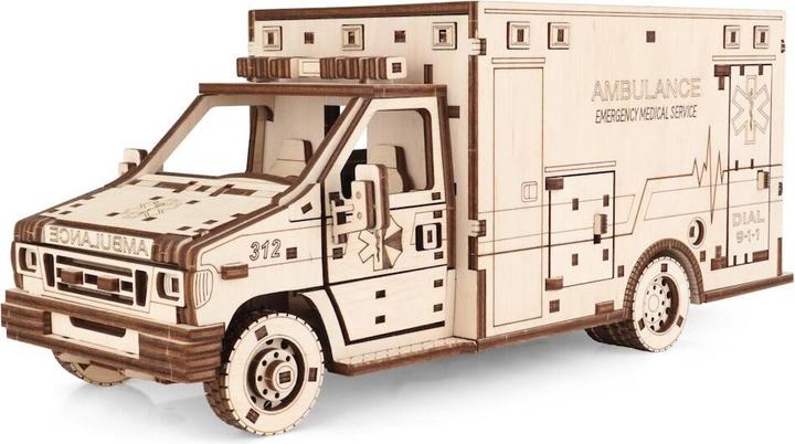 Eco Wood Art 3D Holz Modellbausatz - Ambulanz Fahrzeug (386 Teile)