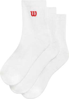 Wilson Men's Viertel Socken weiss 3er Pack (38, 42)