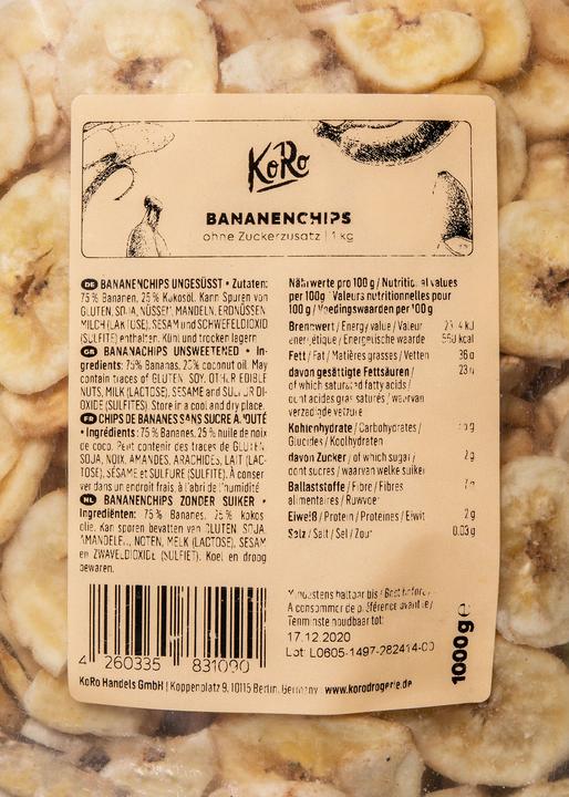 Produktbild KoRo Bananenchips (1000 g)