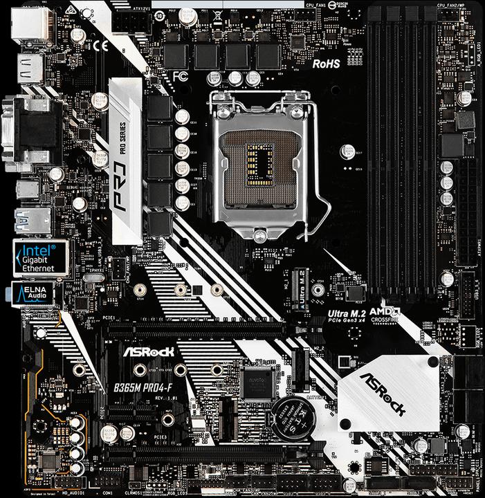 Actual product image AsRock B365M Pro4 (LGA 1151, Intel B365, mATX)
