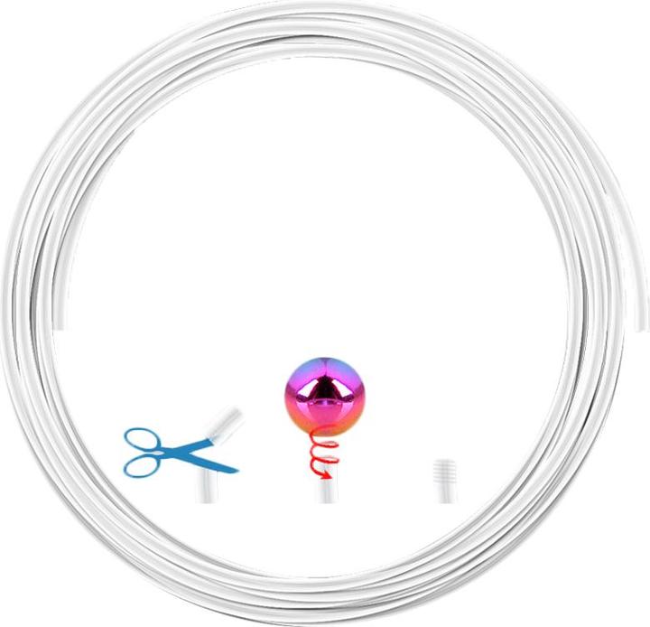 Actual product image Star Piercing Micro Barbell-Stab transparent ab Rolle (Bioflex, without brass)
