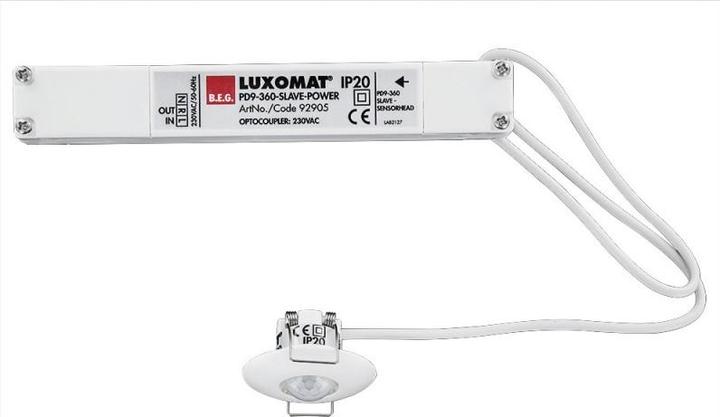 Immagine prodotto BEG Mini rivelatore di presenza PD9-S-DE 92905 RAL9010 LUXOMAT Montaggio a soffitto da incasso (10 m)