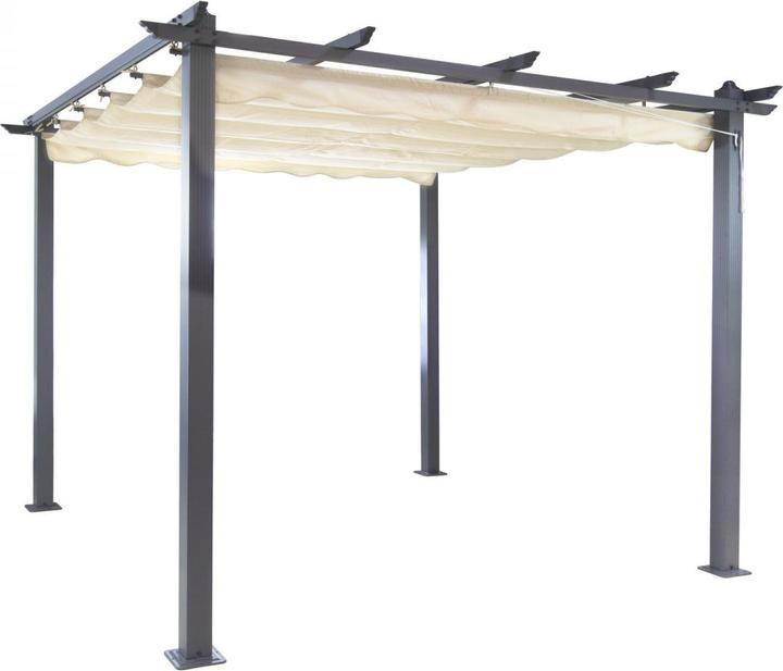 Image du produit Dema Pergola "Freiburg" ecru mit Sonnendach (296 cm, 296 cm)