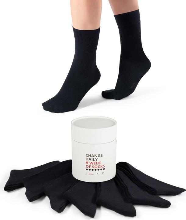 Produktbild S.Oliver Unisex essentials Socken in Box 7p (7er Pack, 43, 46)