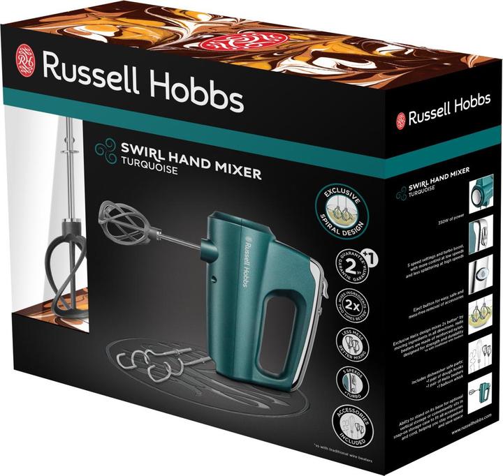 Immagine prodotto Russell Hobbs SWIRL Handmixer Türkis (350 W)