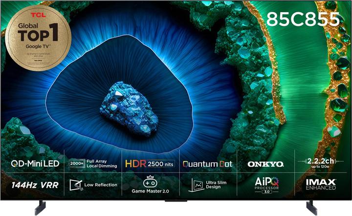 Image du produit TCL 85C855 (85", Mini-LED, 4K, 2024)