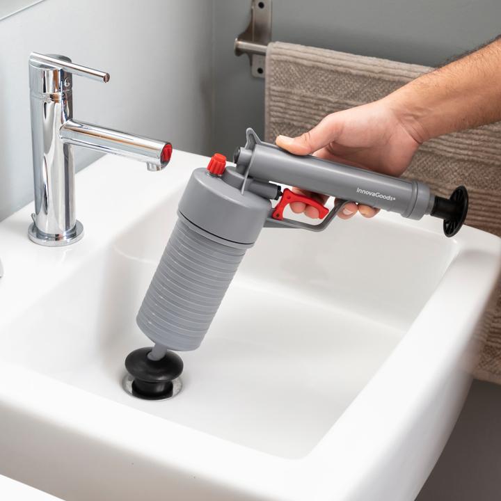 Produktbild InnovaGoods Universelle Pressluftpistole zur Abflussreiniung, mit Adaptern KlinGun