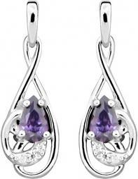 Image du produit Silver Cat Boucles d'oreilles mode avec zircon d'améthyste SC403