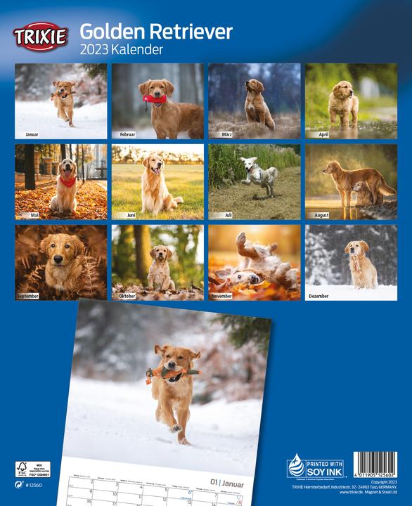 Actual product image Trixie Baby Calendar Golden Retriever
