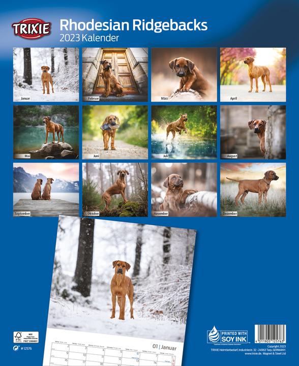 Produktbild Trixie Baby Kalender Rhodesian Ridgebacks