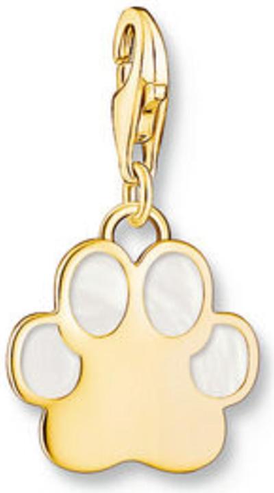 Immagine prodotto Thomas Sabo Ciondolo a forma di zampa di cane Placcato in oro con smalto bianco a freddo (Argento 925, Smalto)