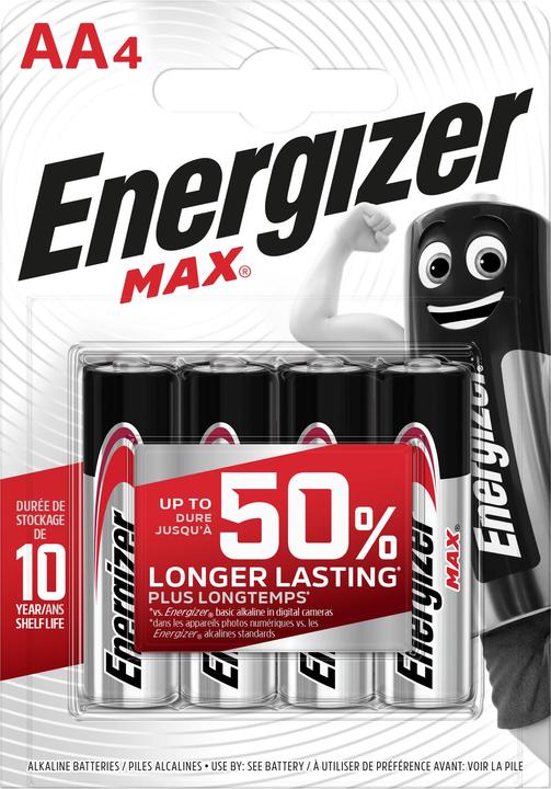 Actual product image Energizer Max Alkaline (4 pcs., AA, 2700 mAh)