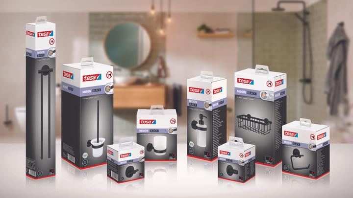 Immagine prodotto tesa Set di spazzole MOON BLACK con soluzione adesiva inclusa senza foratura