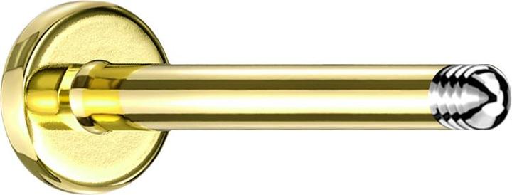 Star Piercing Labret-Stab vergoldet (ohne Messing, Chirurgenstahl 316L)