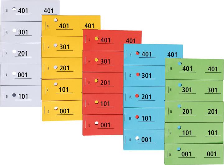 Image du produit Adri Blocchetti per guardaroba numerati da 1 a 500 (100 x)