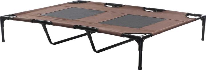 Actual product image Wiltec Dog Bed Pet Cot Elevated Outdoor Pet Lounger Brown XL 122x93x20cm max 30kg (Dog)