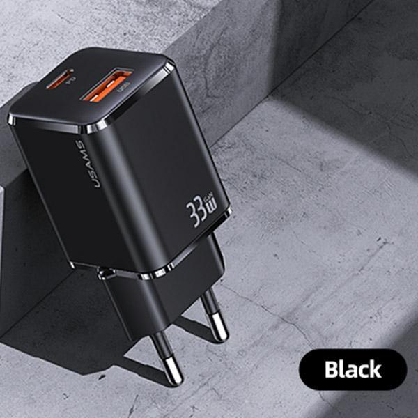 Productafbeelding Usams 33W Dubbele Poorten GaN Mini Snelle Lader (33 W)