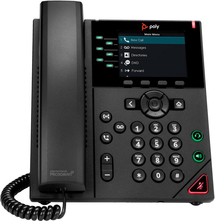 Actual product image Poly VVX 350 6-LINE BIZ-IP-PHONE DUAL 10/100/1000 ETHERNET-NO PSU