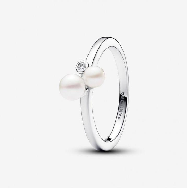 Immagine prodotto Pandora Anello con perle d'acqua dolce trattate in duo (56, 925 Argento)