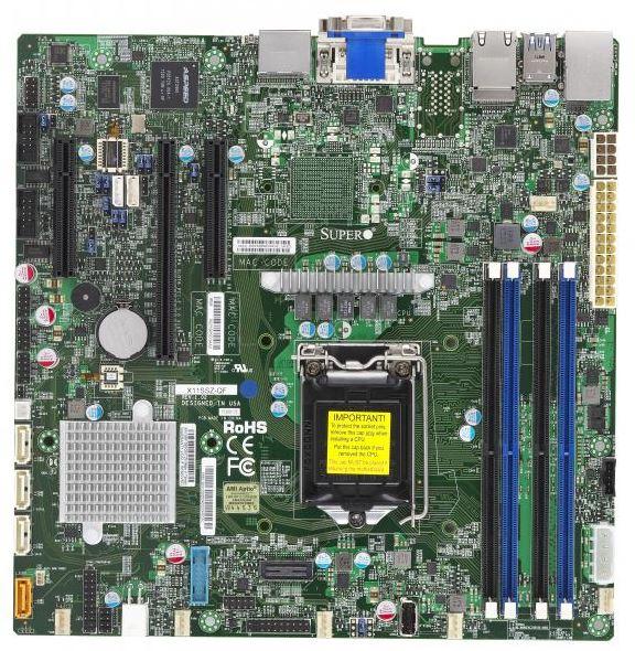 Produktbild Supermicro X11SSZ-QF (LGA 1151, Intel Q170 Express, mATX)