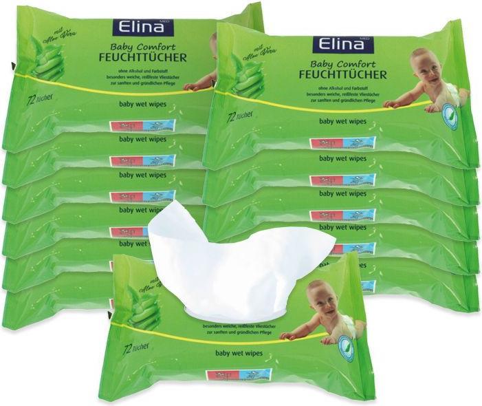 Produktbild Elina Feuchttücher 72erBaby Tuchgrösse 20x15cm (72 Stück)