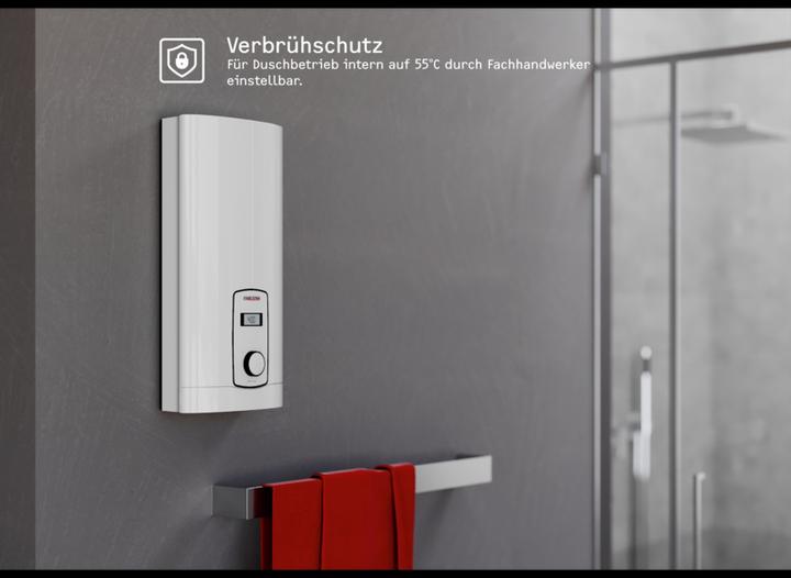 Actual product image Stiebel Eltron DHB-E 18/21/24 LCD Electronic instantaneous water heater, temperature accurate to the degree thanks