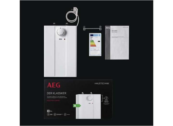 Produktbild AEG Haustechnik druckloser Kleinspeicher Huz 5 Basis, Untertischboiler 5 Liter Niederdruck, mit Stecker