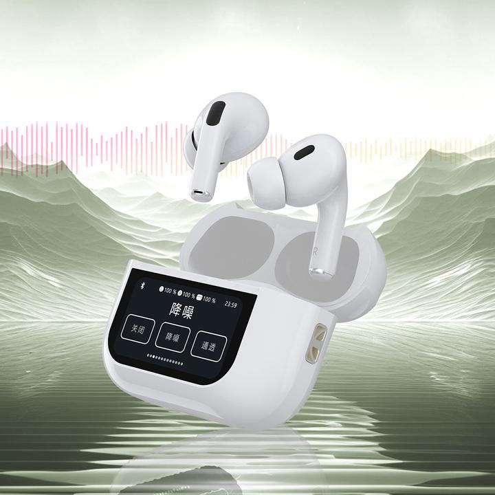 Image du produit Dudao Ecouteurs intra-auriculaires U19 TWS sans fil Bluetooth 5.3 avec écran LED - blanc (4.50 h, Filaire)