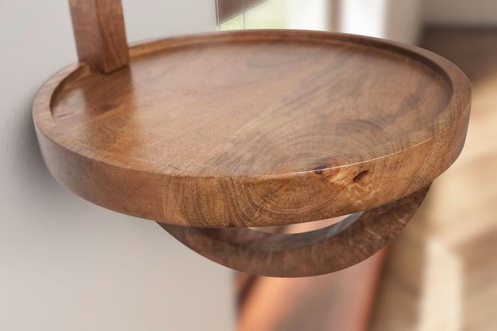 Productafbeelding FineBuy Wandplank FB98604 massief hout bruin (Ø 30 x 33 cm)