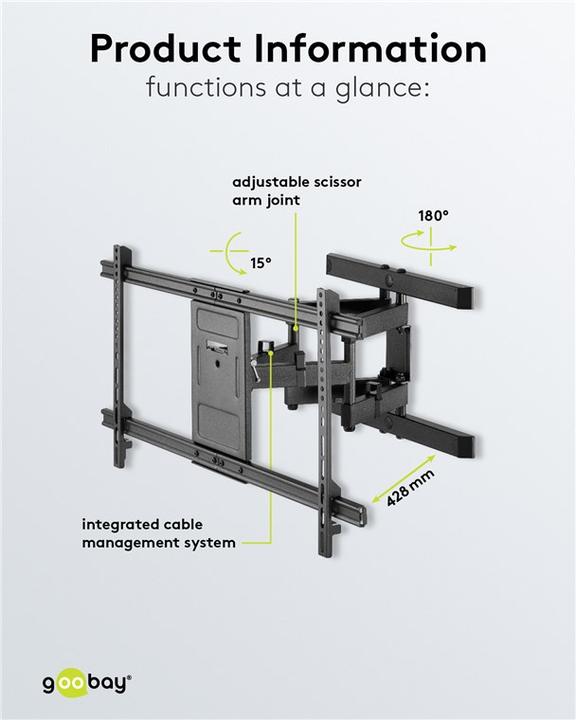Produktbild Goobay Fullmotion Pro (Wand, 100", 60 kg)