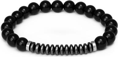 Beneto Onyx and hematite bead bracelet MINK145/20
