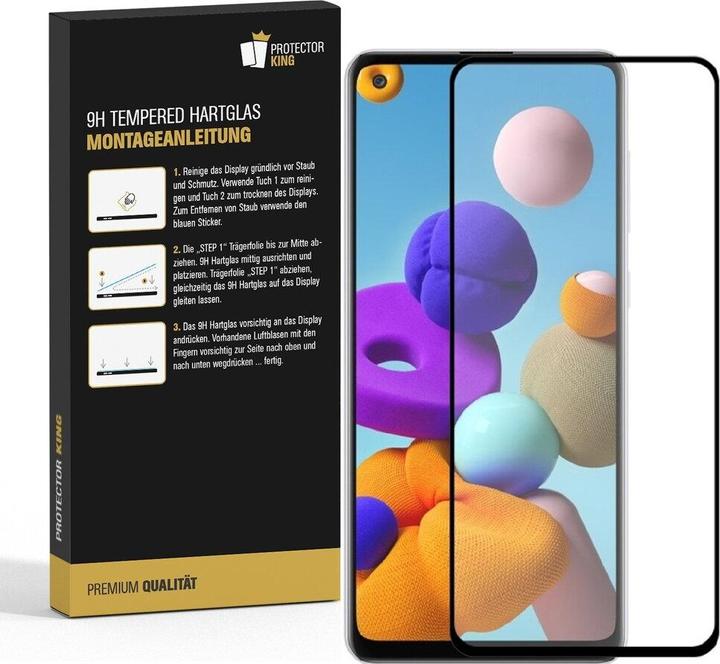 Actual product image Protectorking 6x real tempered 9H armoured glass 3D CLEAR (6 Piece, Samsung Galaxy A21s)