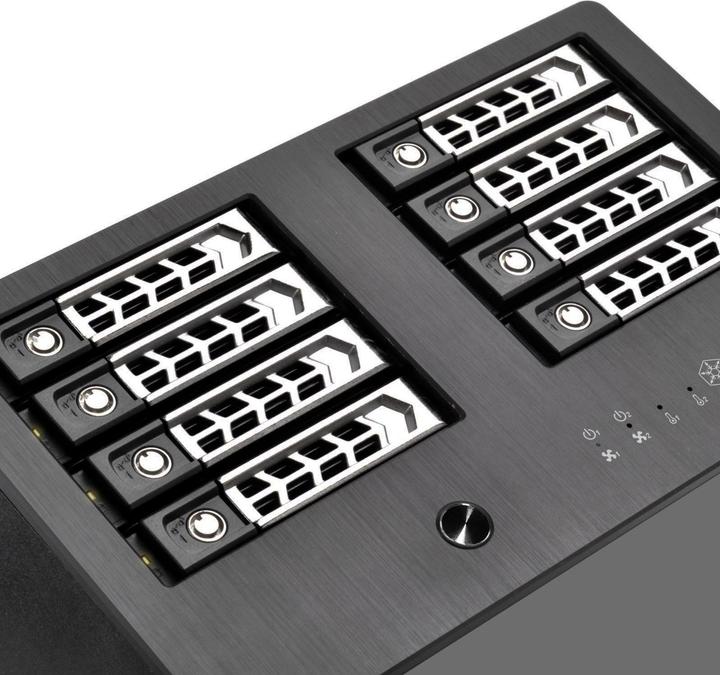 Actual product image Silverstone SST-TS821S - Mini SAS external hard disk enclosure for 8x 2.5" SAS/SATA HDD or SSD with (2.5")