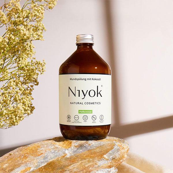 Immagine prodotto Niyok Collutorio all'olio di cocco e menta piperita (500 ml, Collutorio)