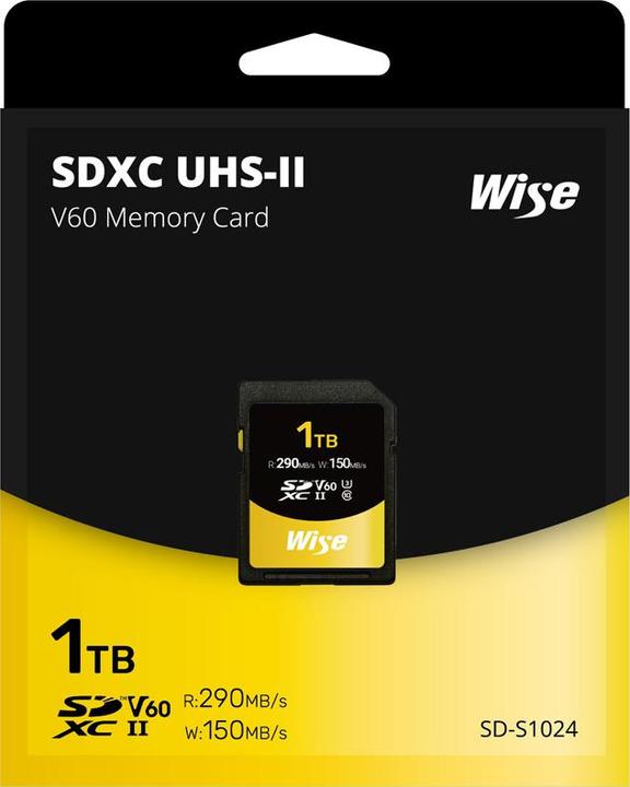 Image du produit Wise 1TB SDXC UHS II V60 Memory Card (1000 Go, SDXC, U3, UHS-II)