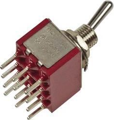 Velleman Vertical Toggle Switch 4Pdt On-On Pcb Type