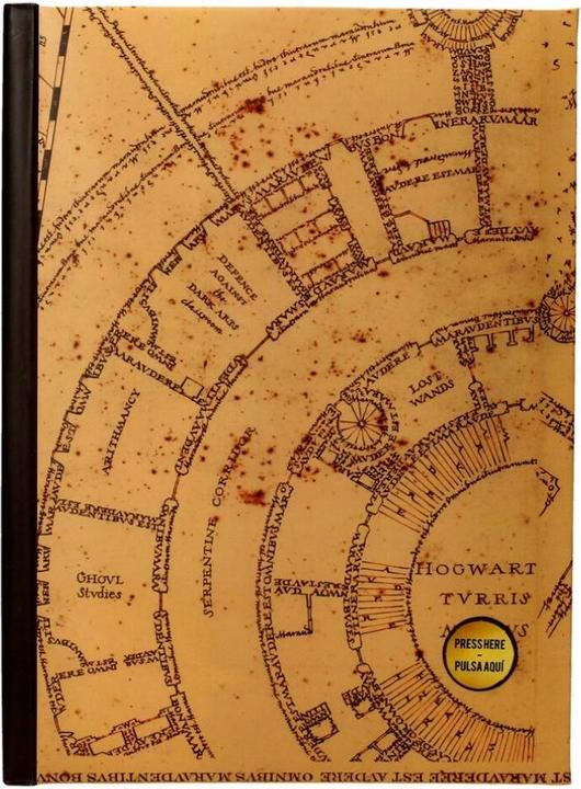 SD Toys Harry Potter Notizbuch mit Leuchtfunktion Karte des Rumtreibers (Liniert)