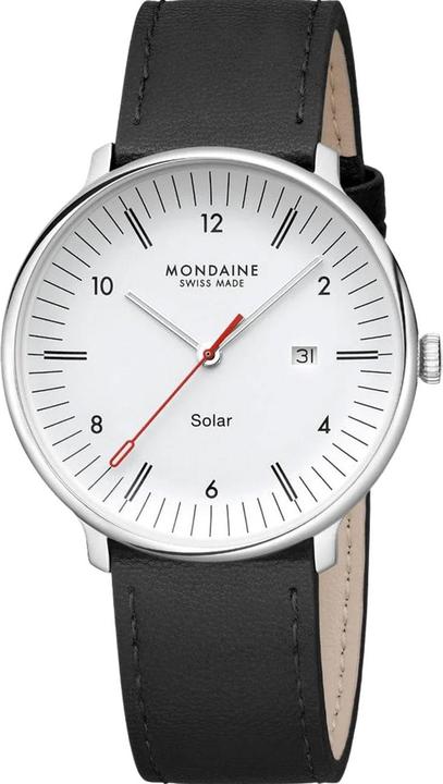 Produktbild Mondaine MLE.41910.LBV Herrenuhr Doppio Solar 41mm 5ATM (Swiss Made, Analoguhr)