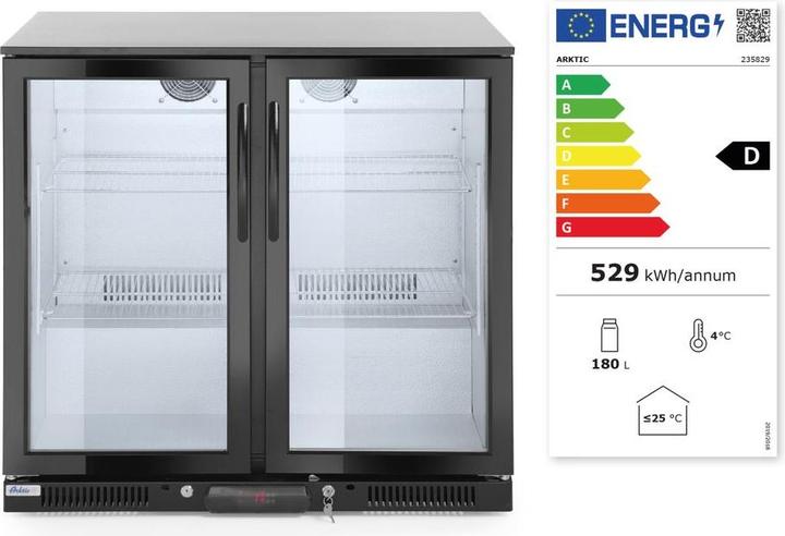 Image du produit Hendi Bar Réfrigérateur double porte 200 l 230V 160W (180 l)