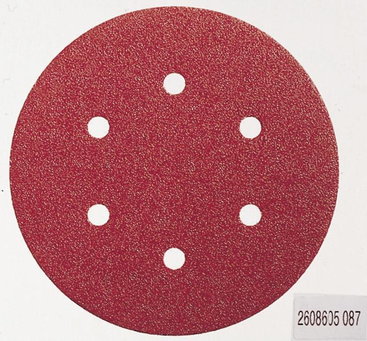 Bosch Professional Zubehör Sanding sheet C430, 150 mm, 180, 6 holes, Velcro, pack of 5 (180)