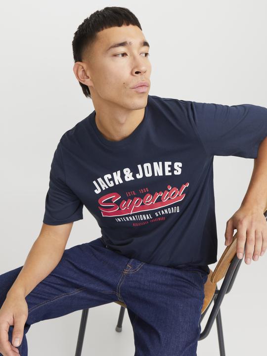 Actual product image Jack & Jones Jjelogo Tee Ss O-Neck 2 Col Ss25 Sn (XS)