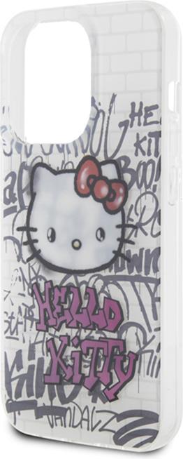 Actual product image Hello Kitty HKHCP13XHDGPHT iPhone 13 Pro Max 6.7" biały/white hardcase IML Kitty On Bricks Graffiti (Apple iPhone 13 Pro Max)