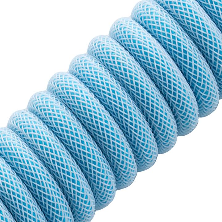 Produktbild CableMod Pro Coiled Keyboard Cable USB-C zu USB Typ A, Blueberry Cheesecake (1.50 m, USB 2.0)