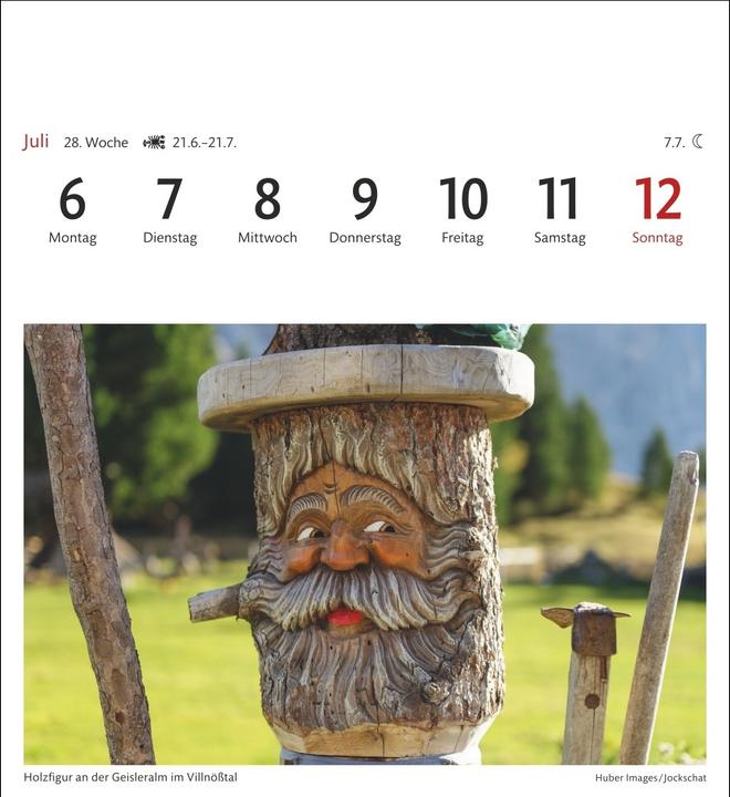 Immagine prodotto Harenberg Südtirol Sehnsuchtskalender 2026 - Wochenkalender mit 53 Postkarten (Copertina rigida, Tedesco)
